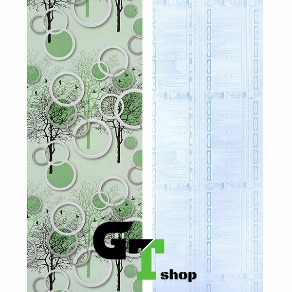 Плівка самоклеюча на паперовій основі чорні та зелені дерева 45см*10M SW-00002440