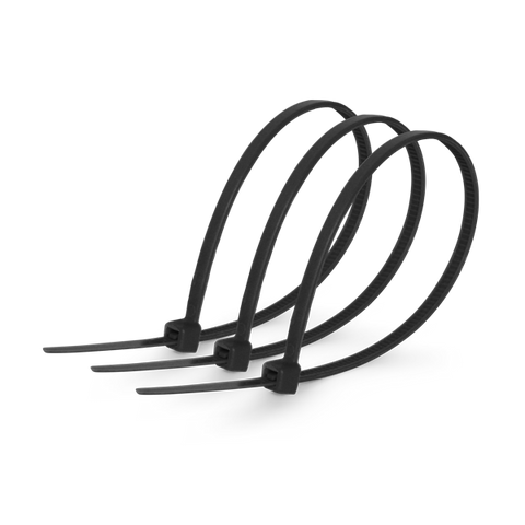 Хомут пластиковий (стяжка) Polax нейлонова 4 х 370мм, чорний 100 шт. (37-104)