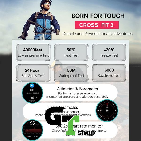 North Edge CrossFit GPS Black з компасом