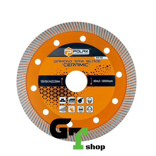 Диск відрізний алмазний Ceramic Polax 125x1.4x22.23 (54-110)