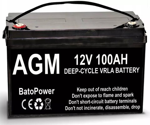 Аккумулятор AGM BatoPower 12В 100Ач (Польша)