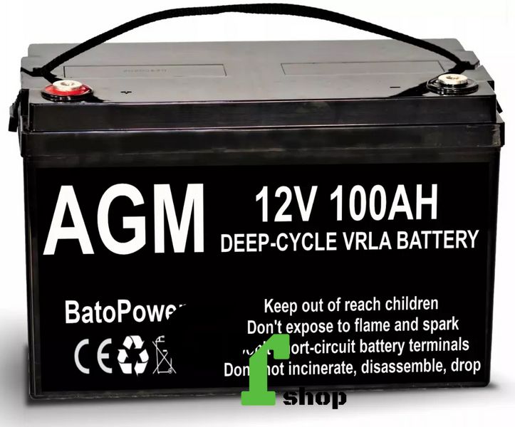 Аккумулятор AGM BatoPower 12В 100Ач (Польша)