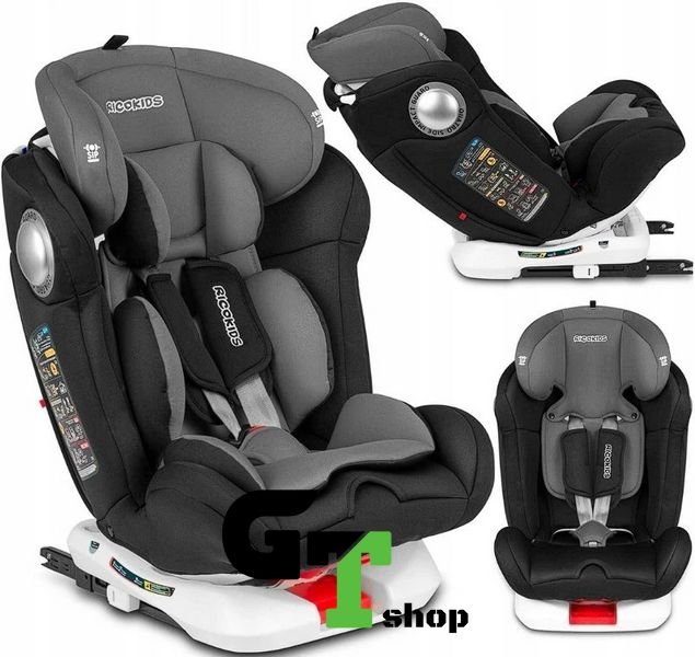 Автокресло Ricokids Spinway Pro 0-36 кг Gray (Польша)