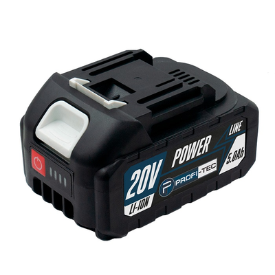 Акумуляторна батарея PROFI-TEC PT2050MP POWERLine (20 В / 5.0 Аг, високострумова, з індикатором)