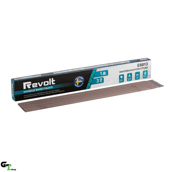 Електроди зварювальні Revolt E-6013 3 мм 1 кг
